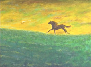 Running With The Clouds Horse